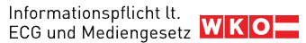 Informationspflicht lt. ECG und Mediengesetz Informationspflicht lt. ECG und Mediengesetz